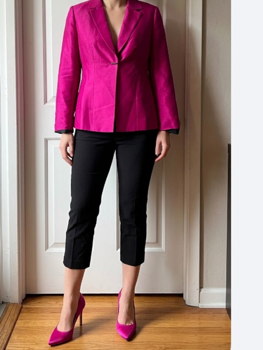 TAHARI Tailored Hot Pink Women's Blazer Jacket Sz 10 Women